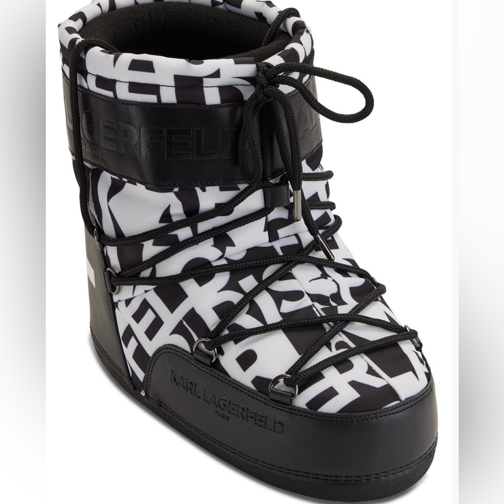 Karl Lagerfeld Paris Women’s Piers Lace-Up Cold-Weather Booties